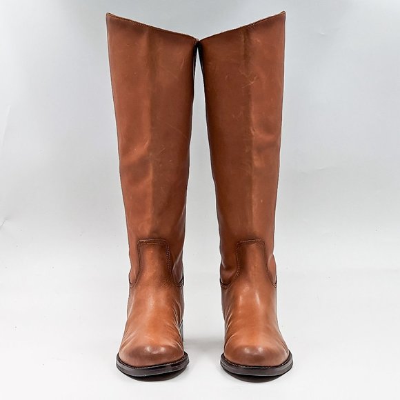 Sam Edelman Women Mikala2 Brown Leather Round Zip Toe Lug Riding Boots size 9 - Picture 2 of 13